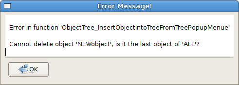 Delete the Last object in the Object Tree