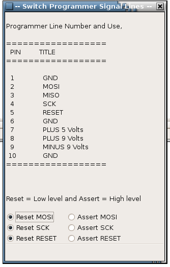 dbavrprog Debug Dialog