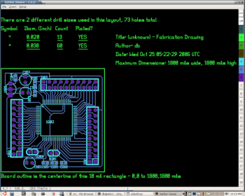 PCB gerbv Screenshot